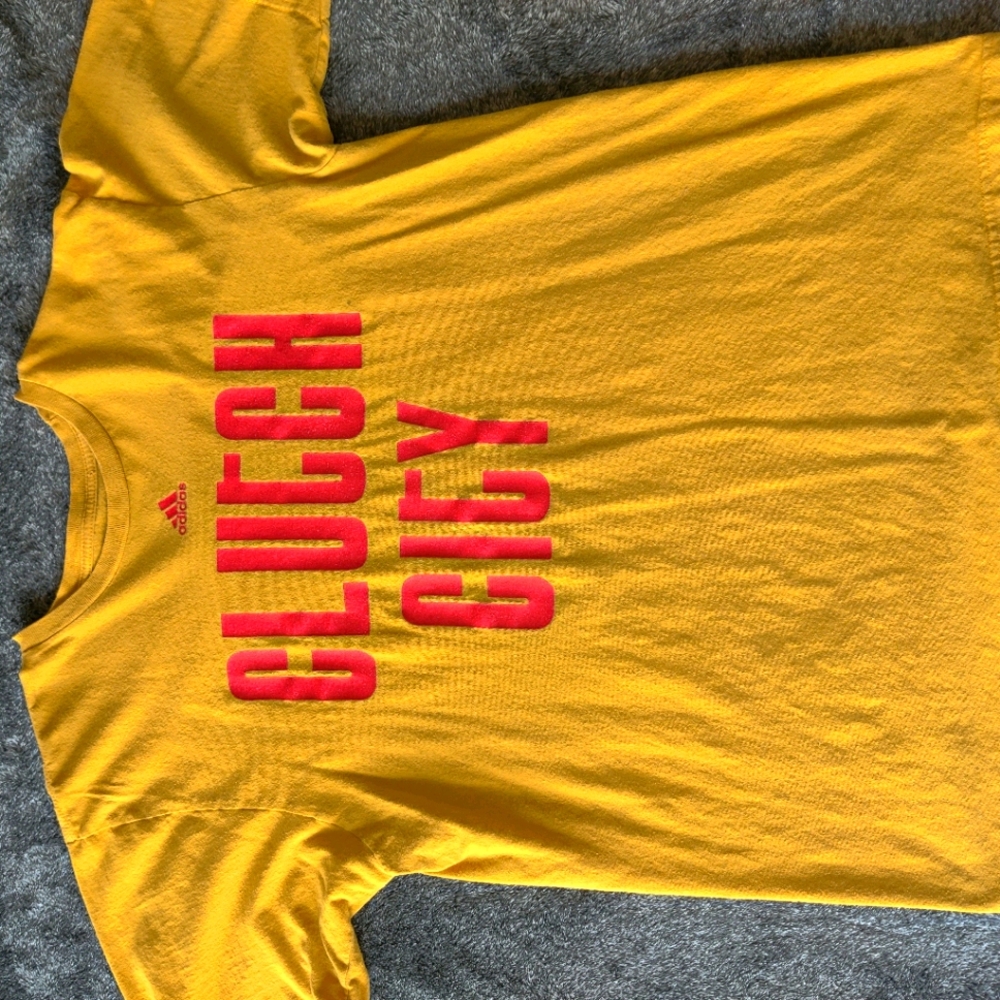 Adidas Yellow houston clutch city shirt
